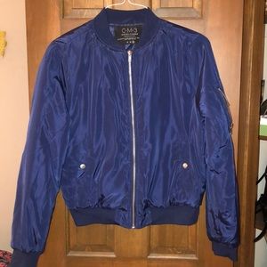 Navy Blue Bomber Jacket